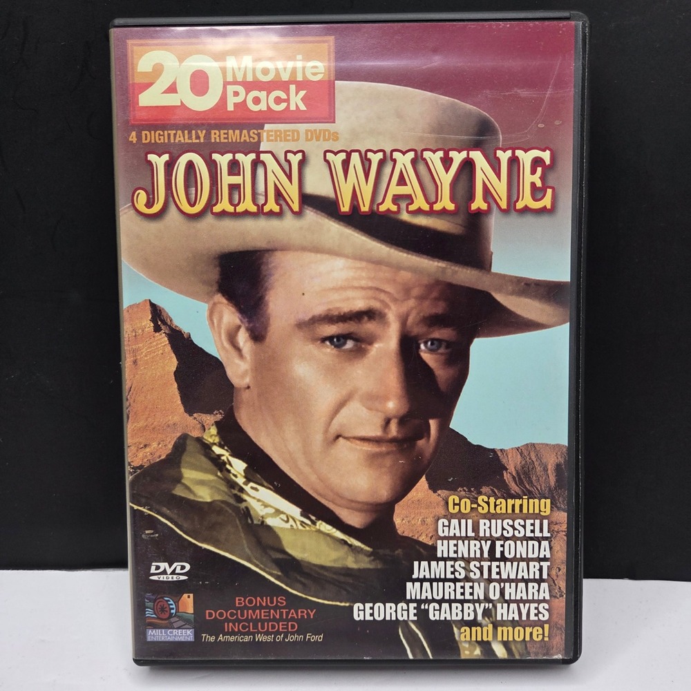 John Wayne 20 Movie Pack DVD Set 4-Disc Remastered Western Classics McLintock